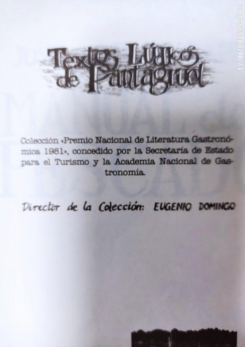 Libros antiguos: MANUAL DEL PESCADO. JOS&Eacute; CARLOS CAPEL - Foto 3