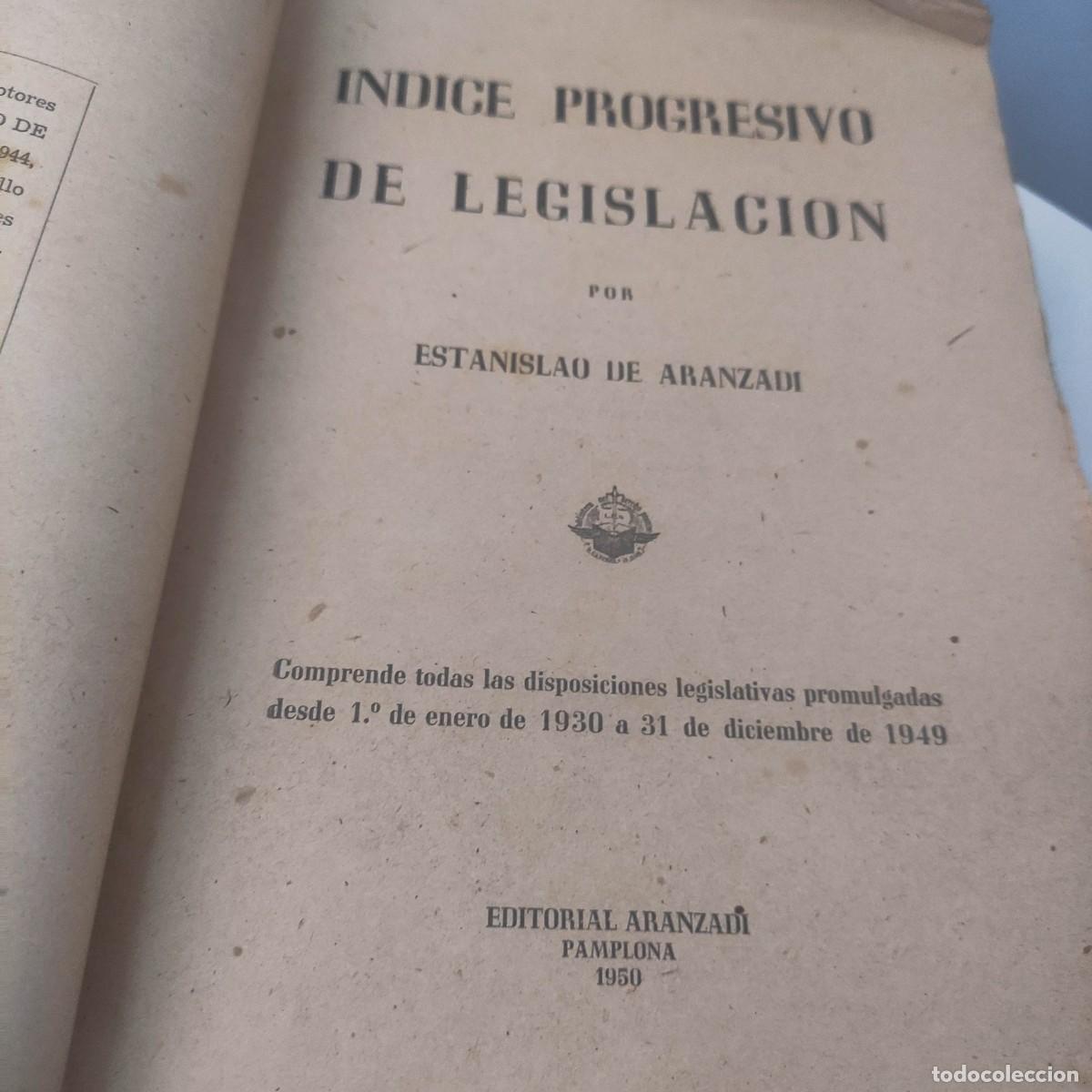 Libros antiguos: Indice progresivo de legislaci&oacute;n - Foto 4
