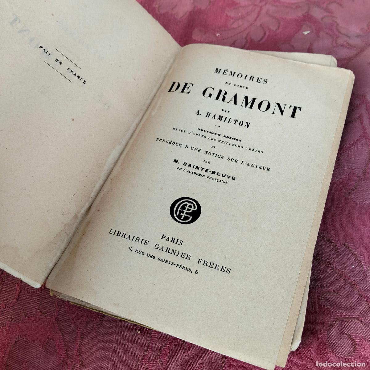 Libros antiguos: M&eacute;moires du comte de Gramont A Hamilton classiques librairie Garnier - Foto 5