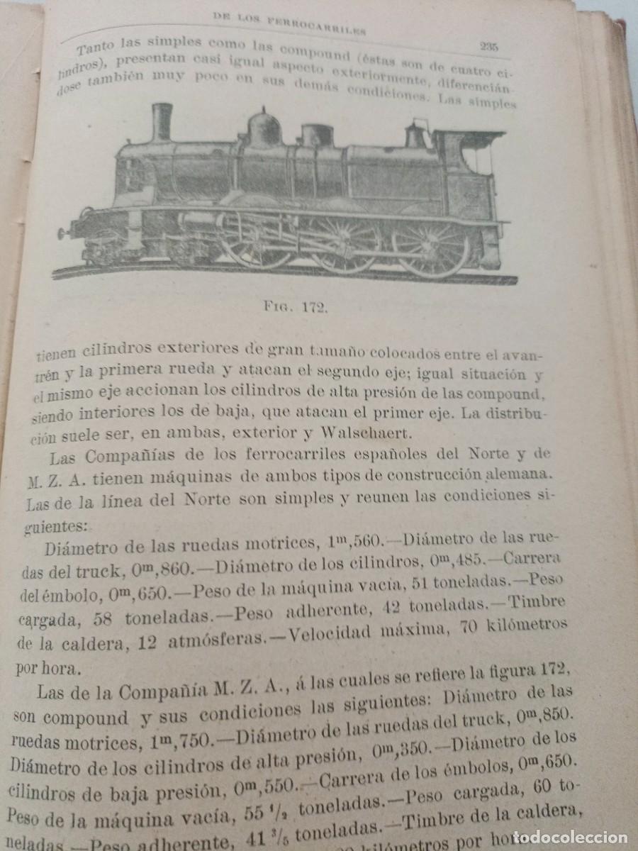 Libros antiguos: Antiguo libro sobre Ferrocarriles. 1908. - Foto 7