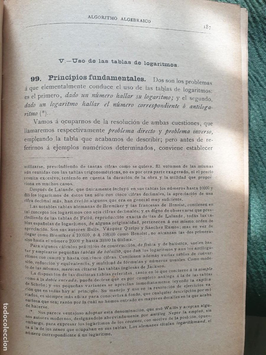 Libros antiguos: Algebra. Ignacio Salinas y Manuel Benitez. - Foto 5