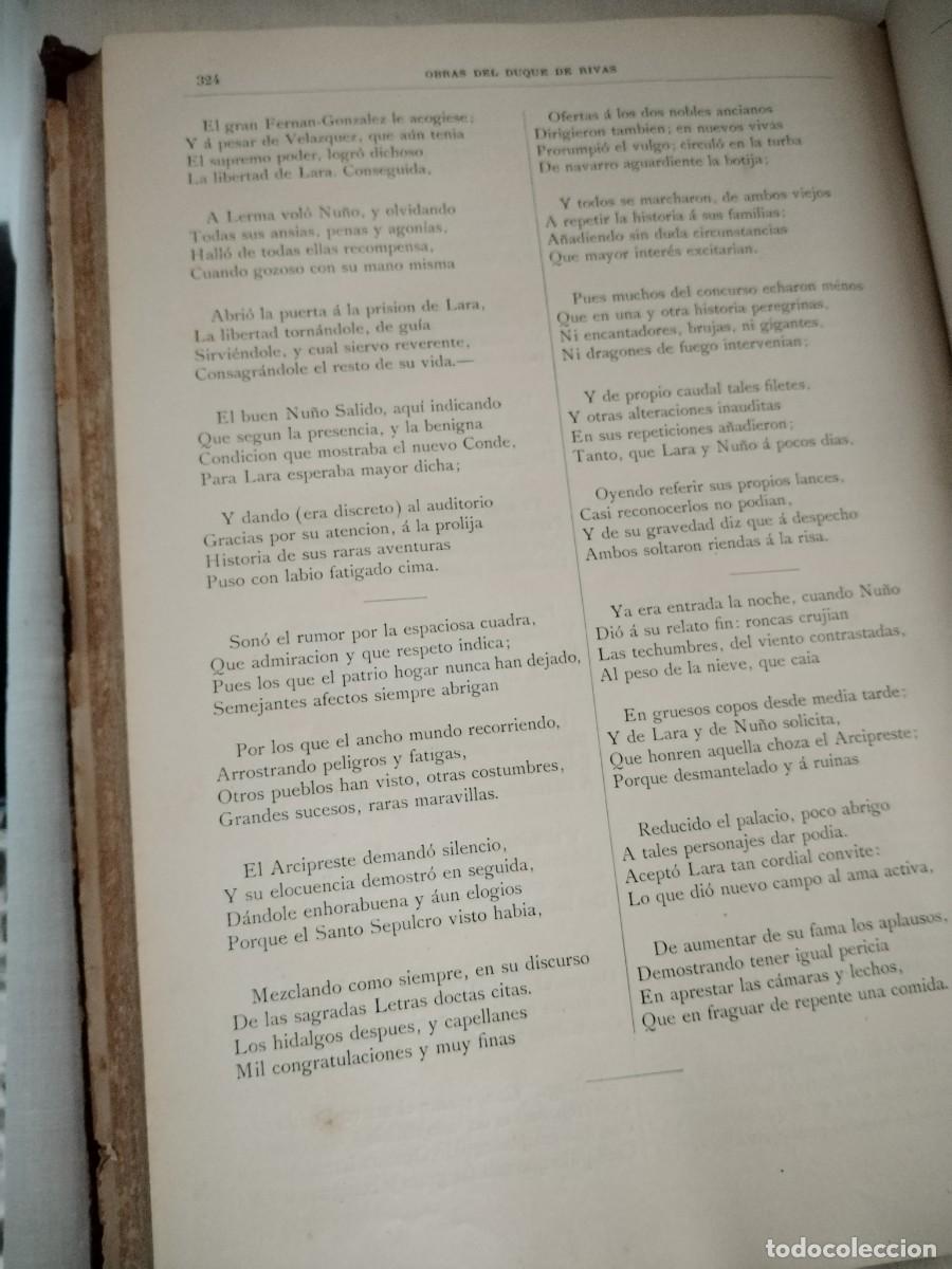Libros antiguos: Obras completas de D. Angel Saavedra - Foto 9