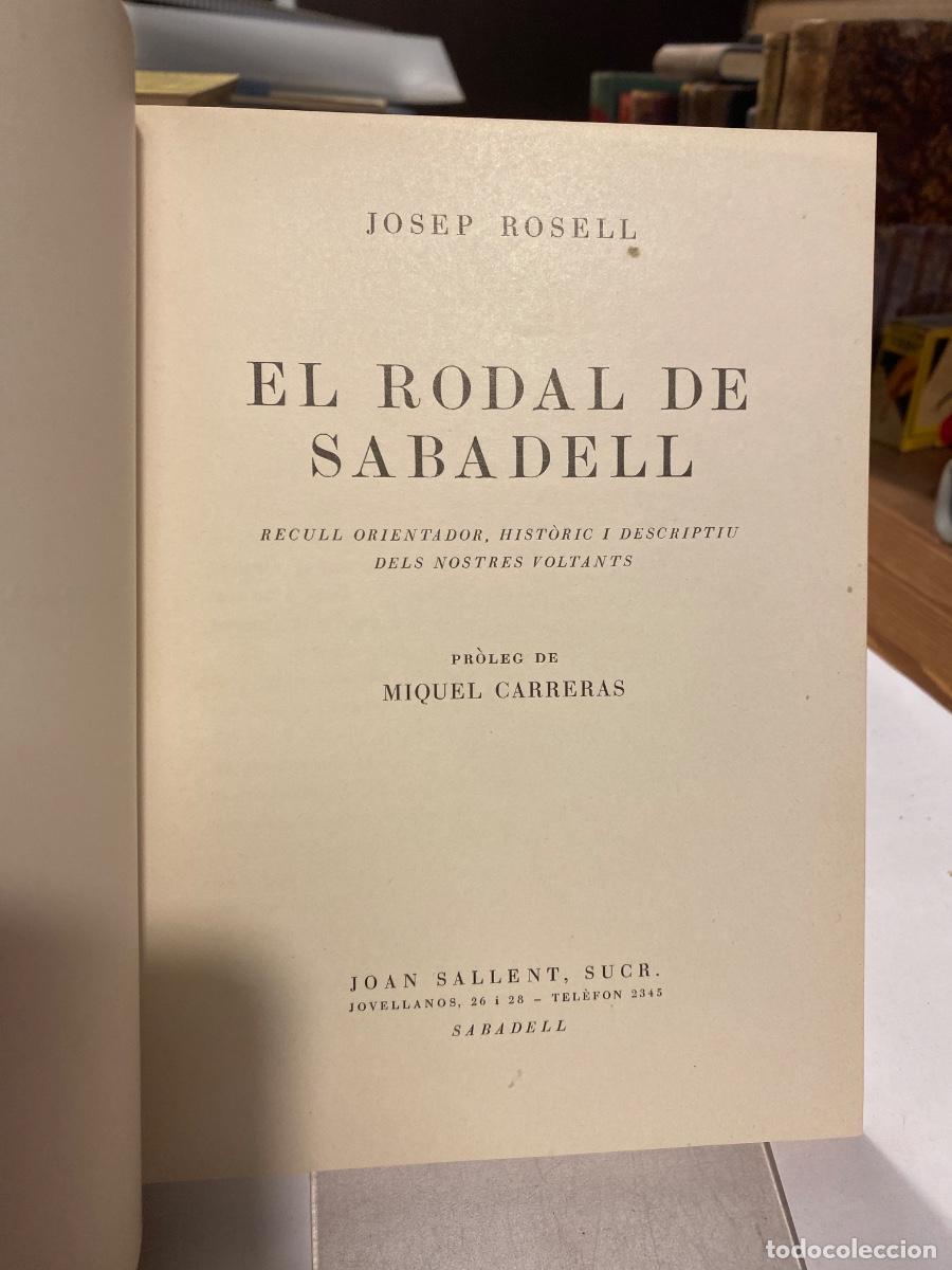 Libros antiguos: EL RODAL DE SABADELL JOSEP ROSELL - Foto 2