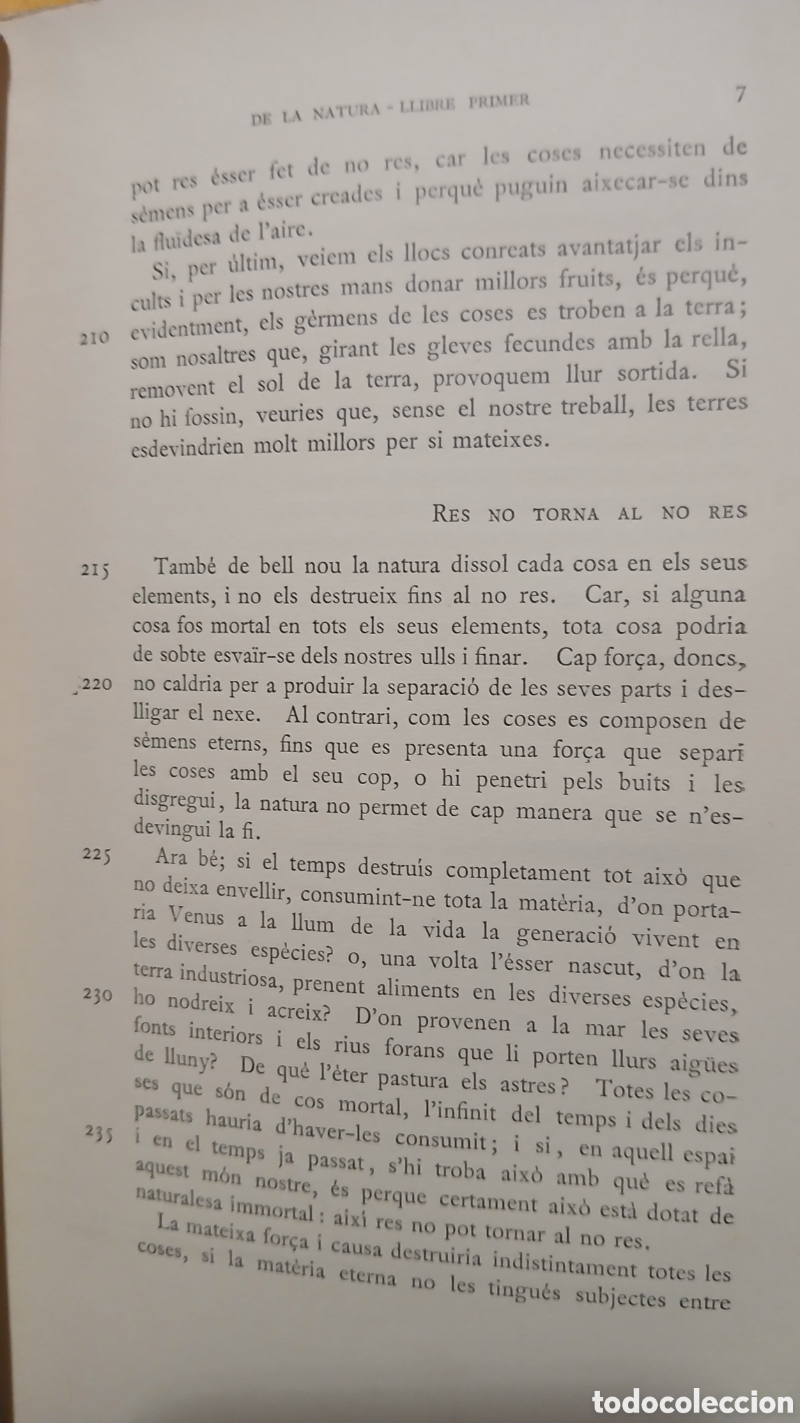 Libros antiguos: De la Natura, Lucreci, Escriptors Llatins - Foto 3