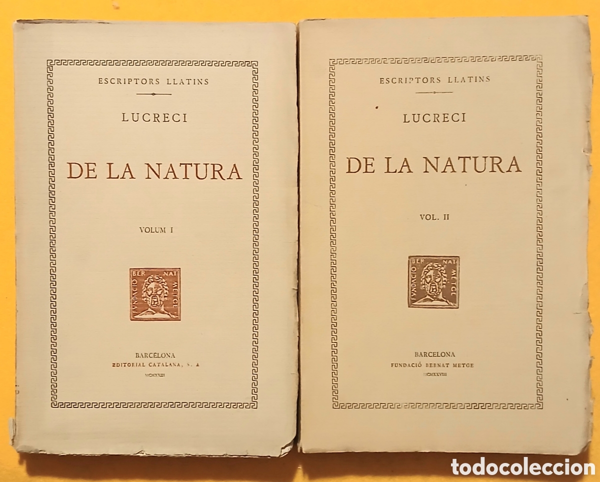 Libros antiguos: De la Natura, Lucreci, Escriptors Llatins - Foto 1