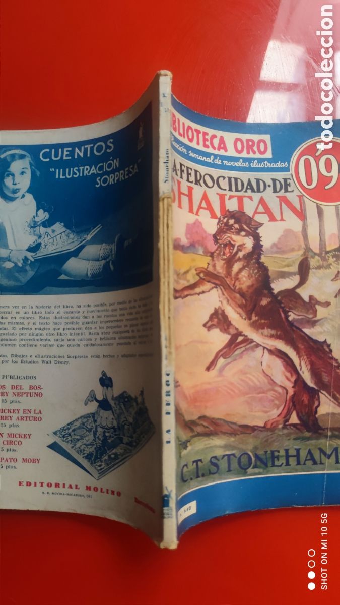 Libros antiguos: &rdquo;LA FEROCIDAD DE SHAITAN&rdquo;- BIBLIOTECA ORO,(MOLINO 1934) - Foto 3
