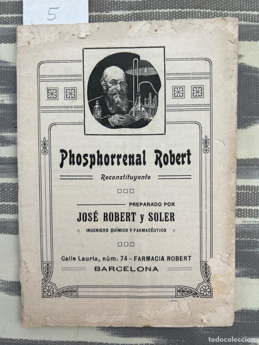 Libros antiguos: PHOSPHORRENAL ROBERT RECONSTITUYENTE, JOSE ROBERT Y SOLER - Foto 1