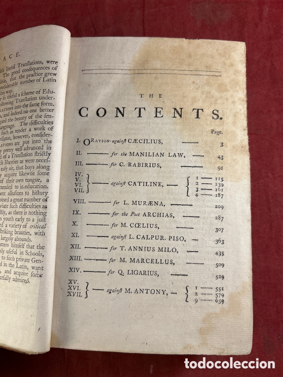 Libros antiguos: CICERO&rsquo;S SELECT ORATIONS 1771 - Foto 2