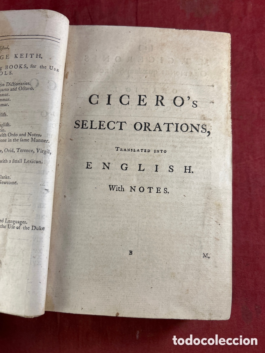 Libros antiguos: CICERO&rsquo;S SELECT ORATIONS 1771 - Foto 3