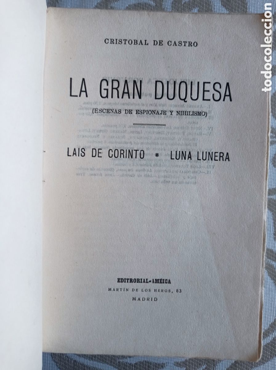 Libros antiguos: LAIS DE CORINTO, Y DOS NOVELAS M&Aacute;S. CRIST&Oacute;BAL DE CASTRO. - Foto 2