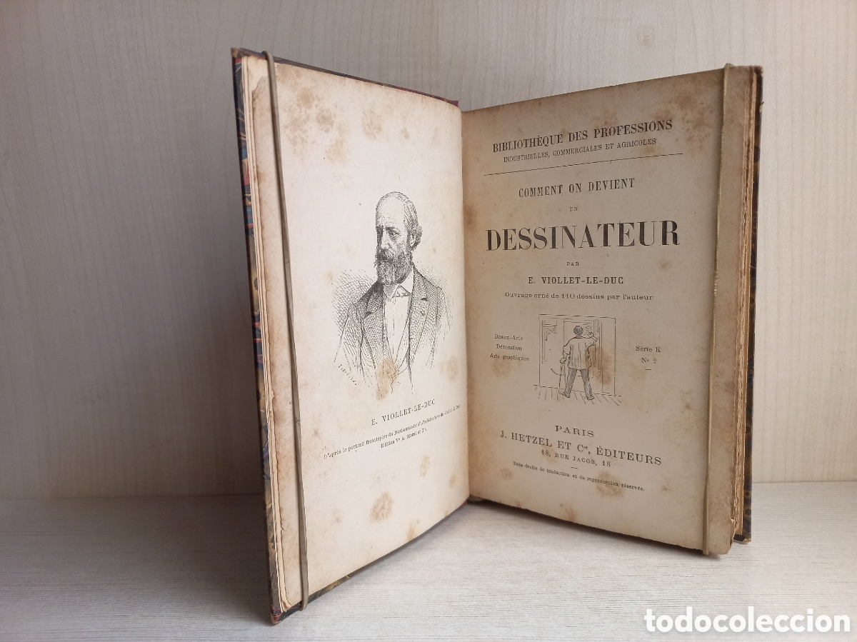 Libros antiguos: Comment on Devient un Dessinateur. Viollet-le-Duc. Hetzel et Cie Editeurs. - Foto 5