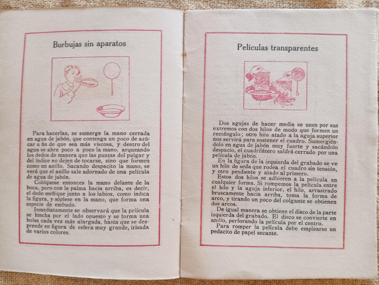 Libros antiguos: Burbujas de jab&oacute;n. Pasatiempos. - Foto 2