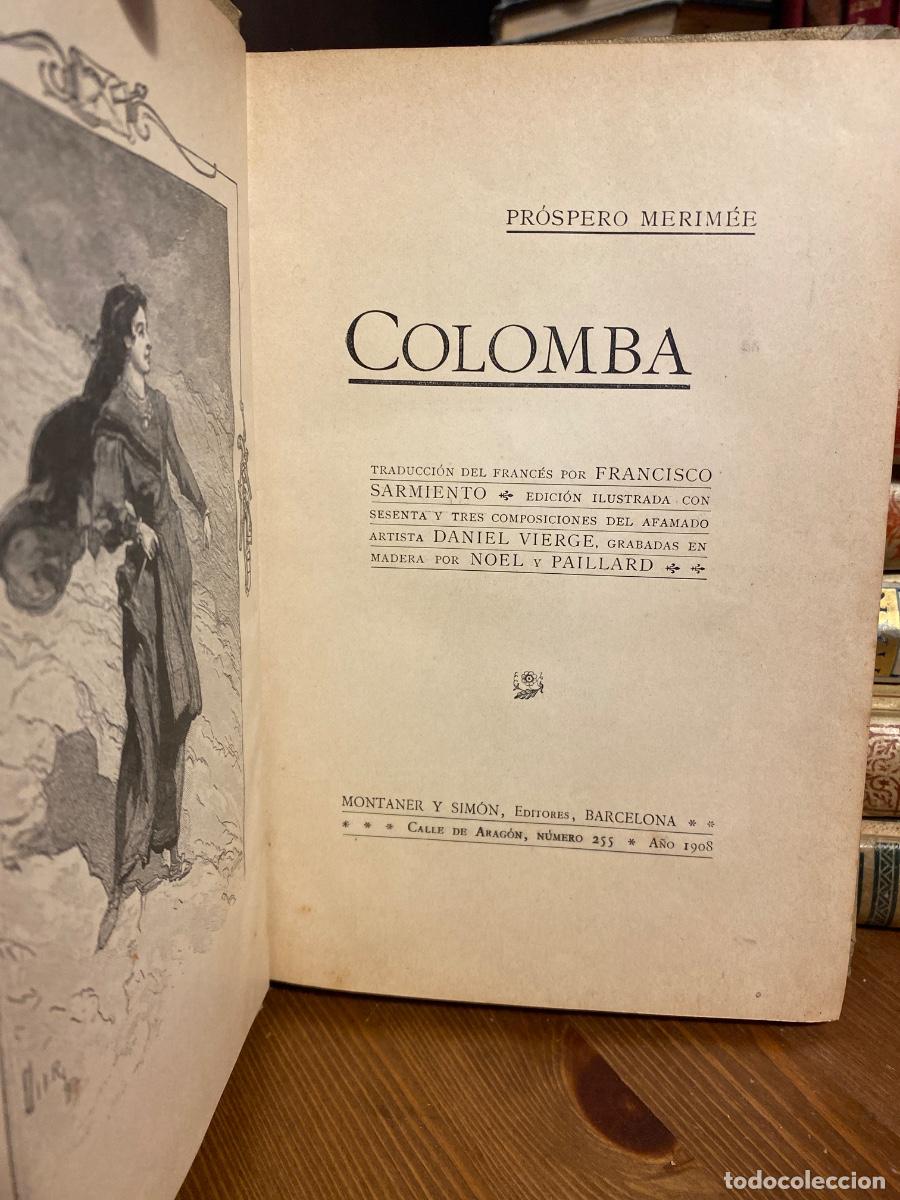 Libros antiguos: COLOMBA PROSPERO MERIMEE MONTANER Y SIMON 1908 - Foto 2