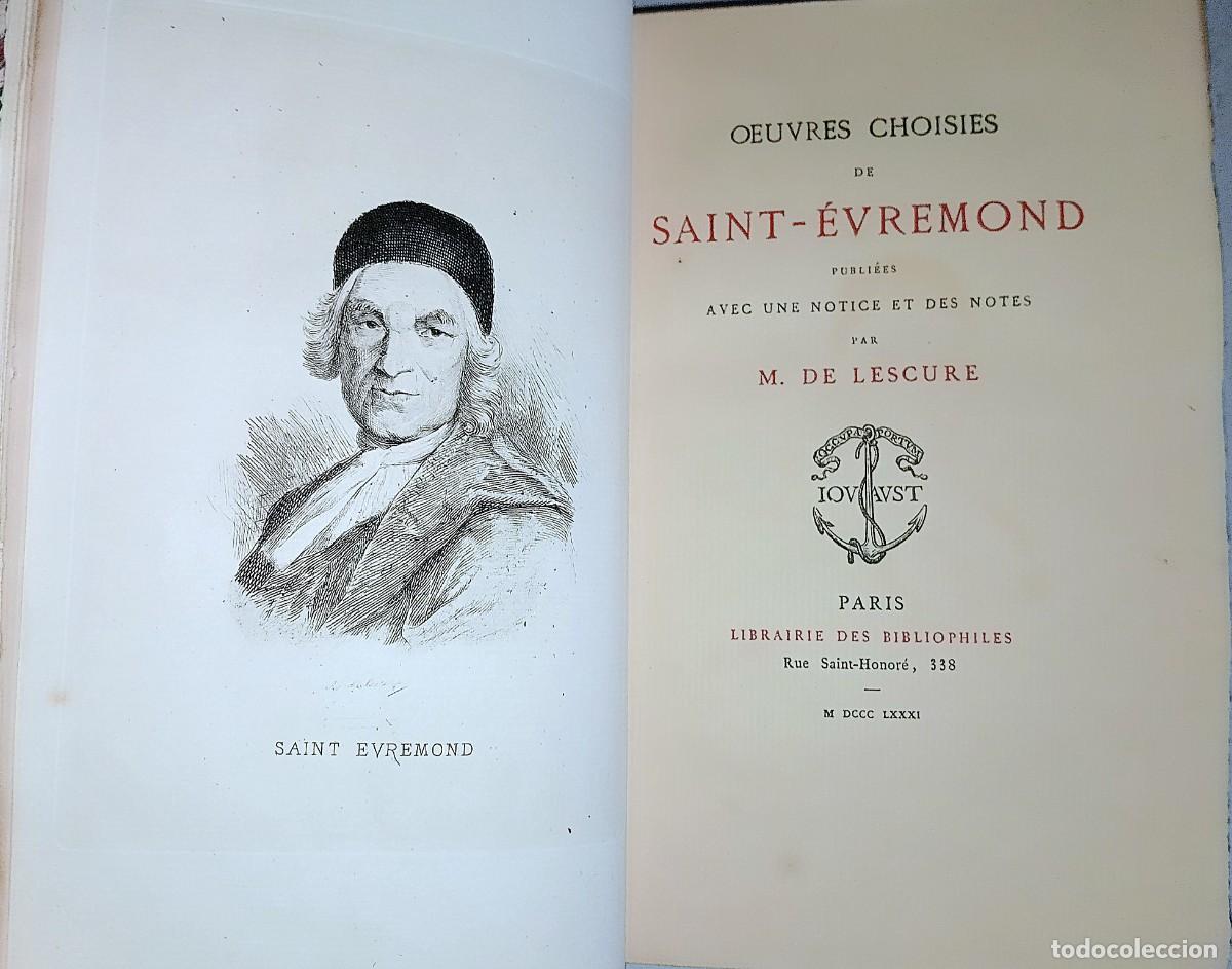 Libros antiguos: OEUVRES CHOISIES DE SAINT-&Eacute;VREMONT - Foto 2