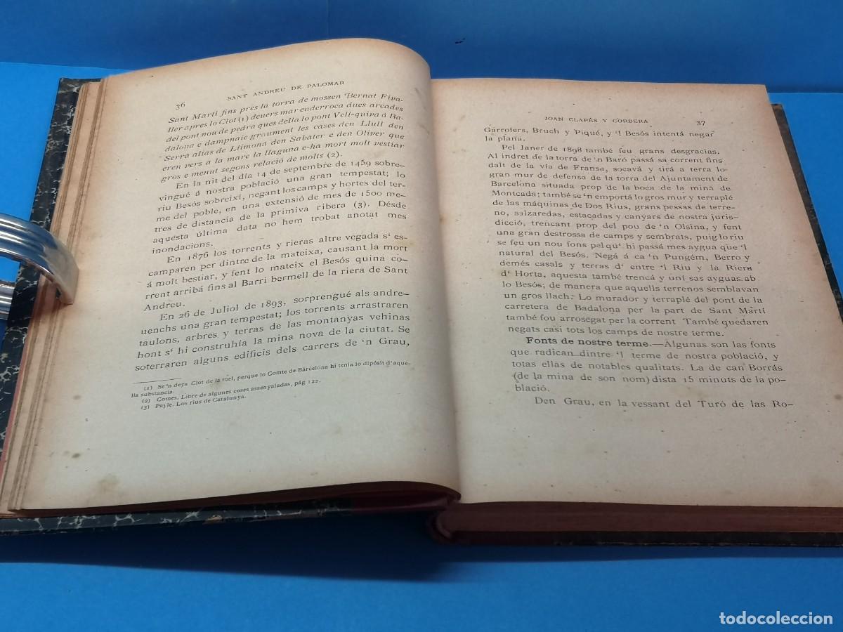 Libros antiguos: SANT ANDREU DE PALOMAR. - JOAN CLAP&Eacute;S Y CORBERA - Foto 4