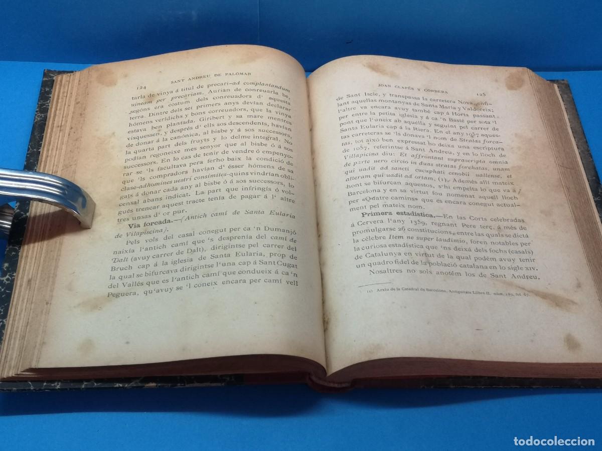 Libros antiguos: SANT ANDREU DE PALOMAR. - JOAN CLAP&Eacute;S Y CORBERA - Foto 8