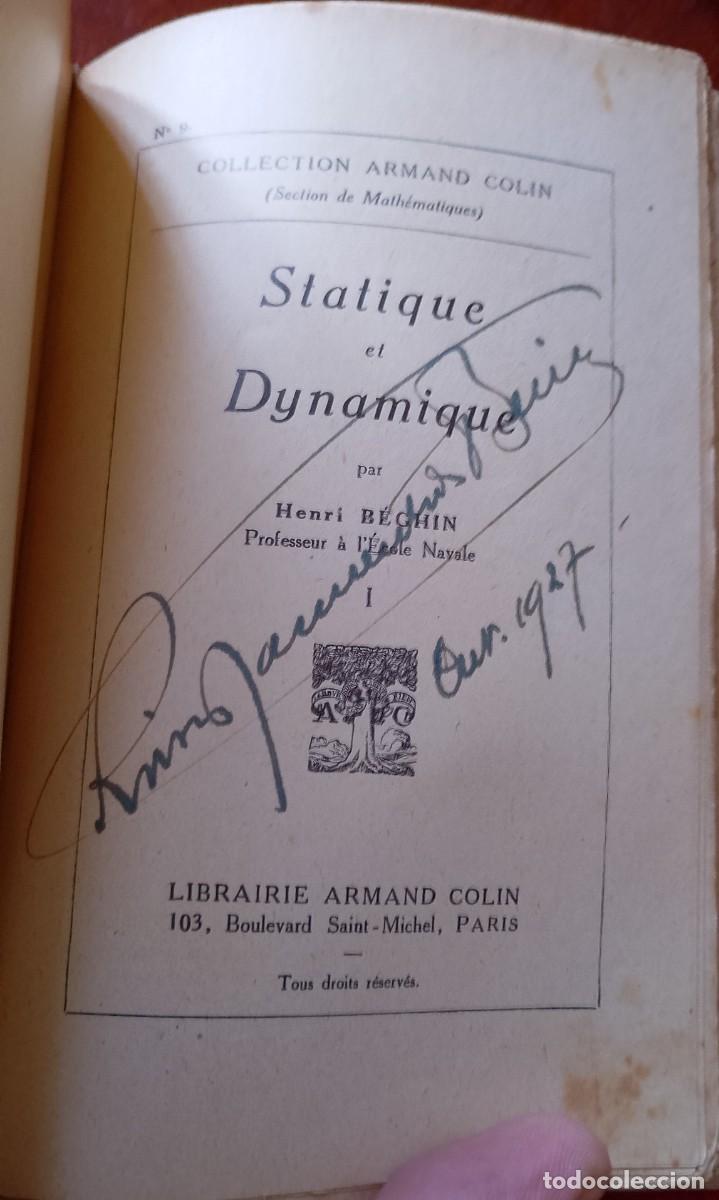 Libros antiguos: Statique et Dynamique - Henri Beghin - Foto 1