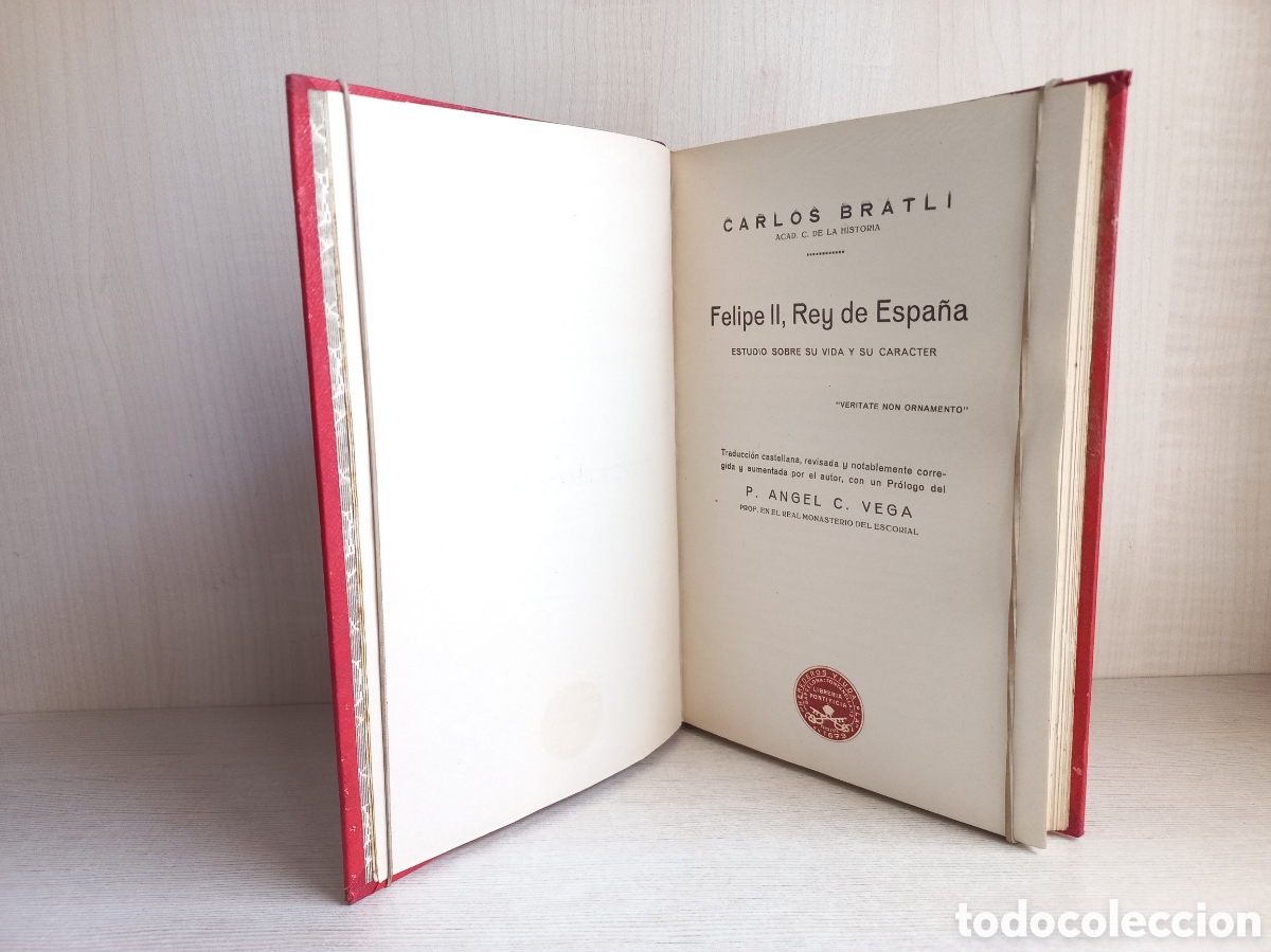Libros antiguos: Felipe II, Rey de Espa&ntilde;a. Carlos Bratli. Imprenta de Rubio. - Foto 6