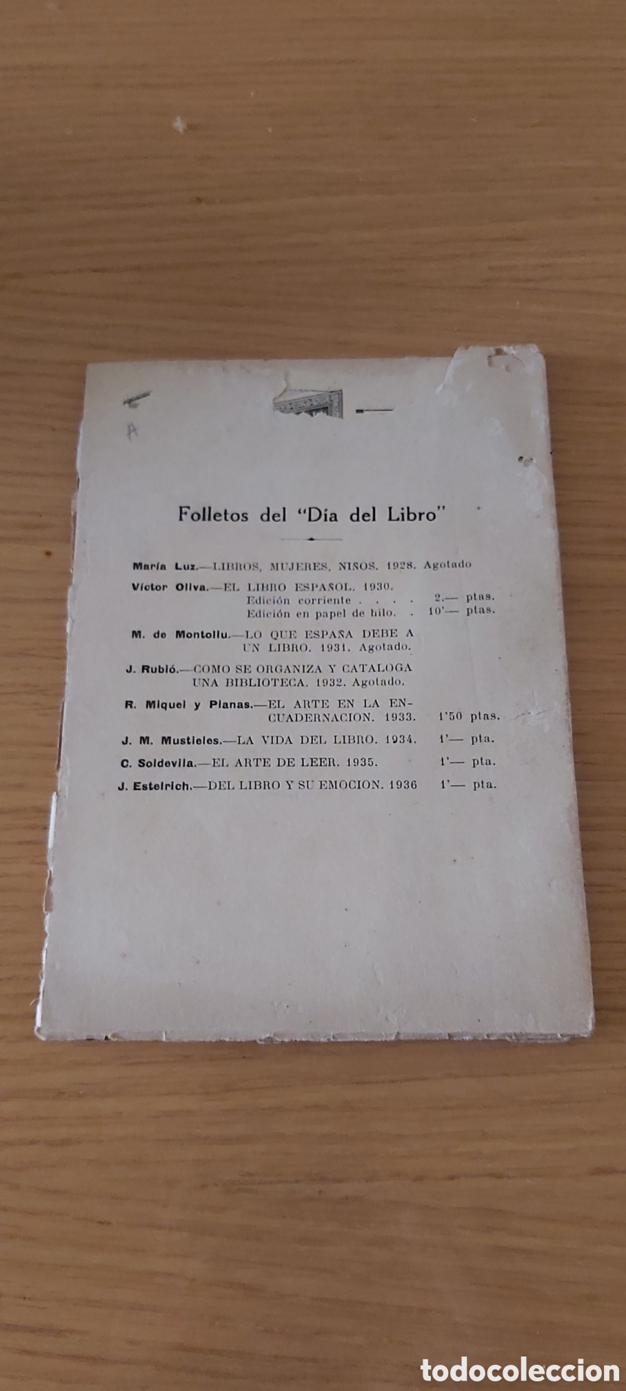 Libros antiguos: 1B-DEL LIBRO Y SU EMOCION. J. ESTELRICH - Foto 2
