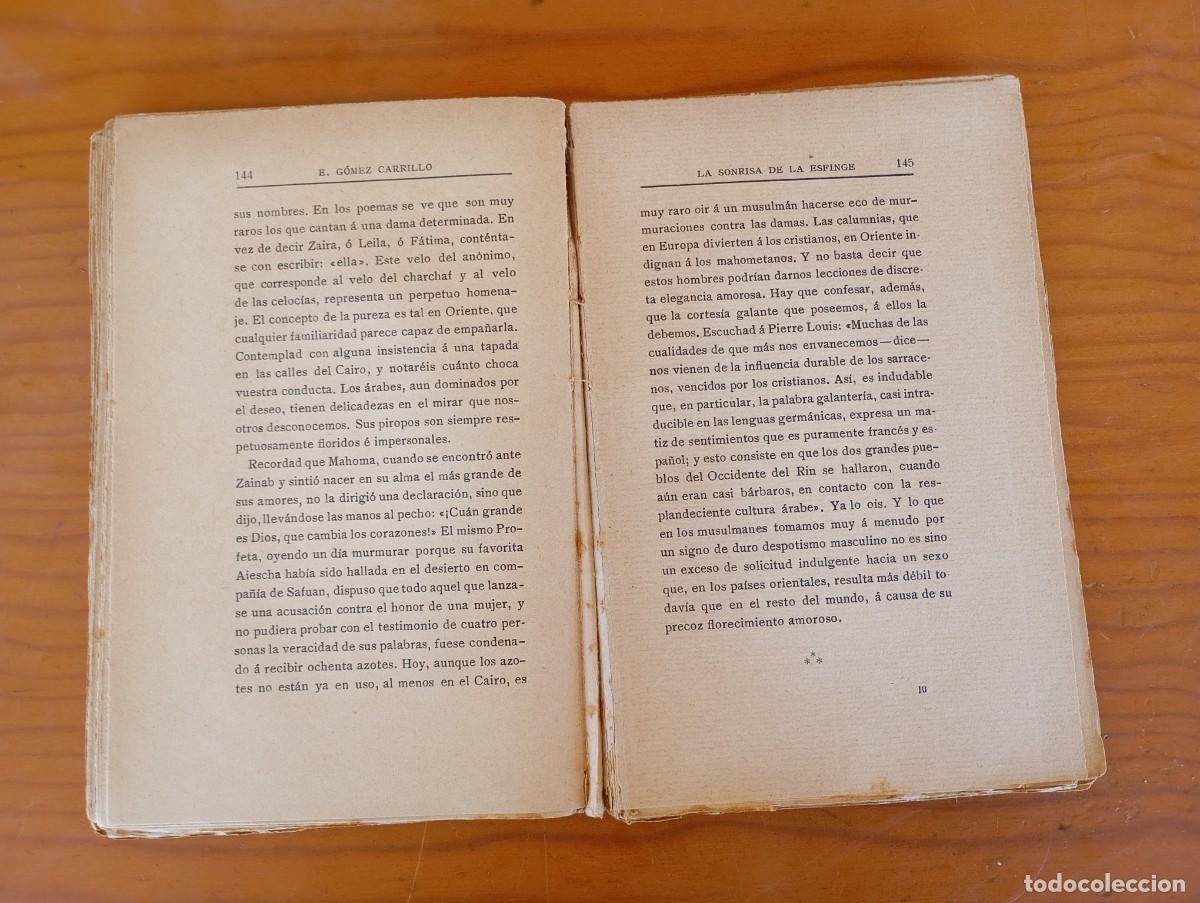 Libros antiguos: La sonrisa de la Esfinge E. G&oacute;mez Carrillo - Foto 5