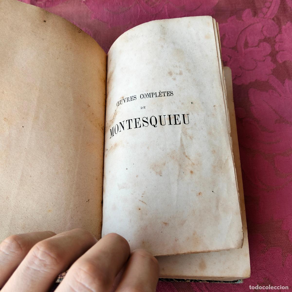 Libros antiguos: Oeuvres compl&egrave;tes de Montesquieu 1865+ - Foto 4