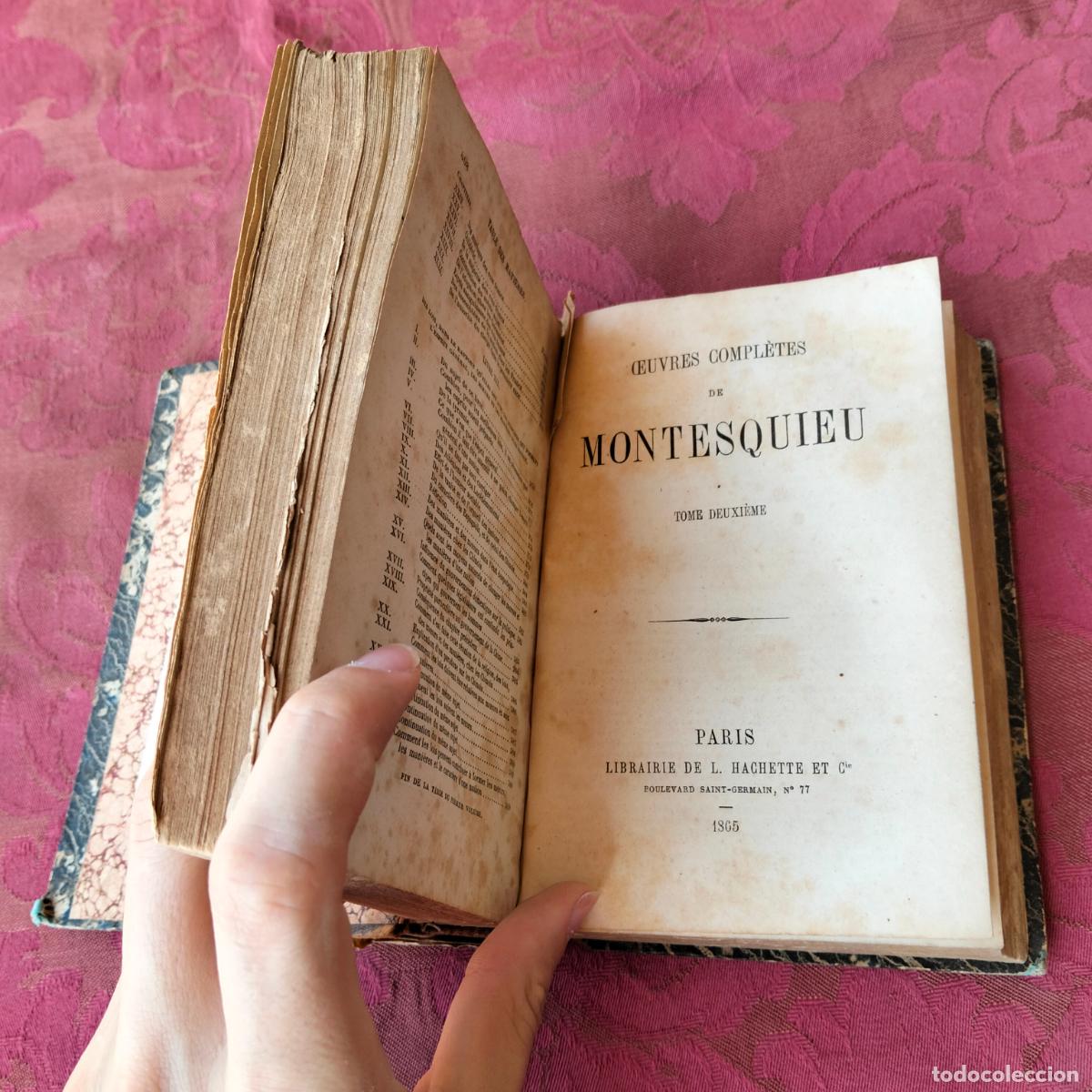 Libros antiguos: Oeuvres compl&egrave;tes de Montesquieu 1865+ - Foto 7