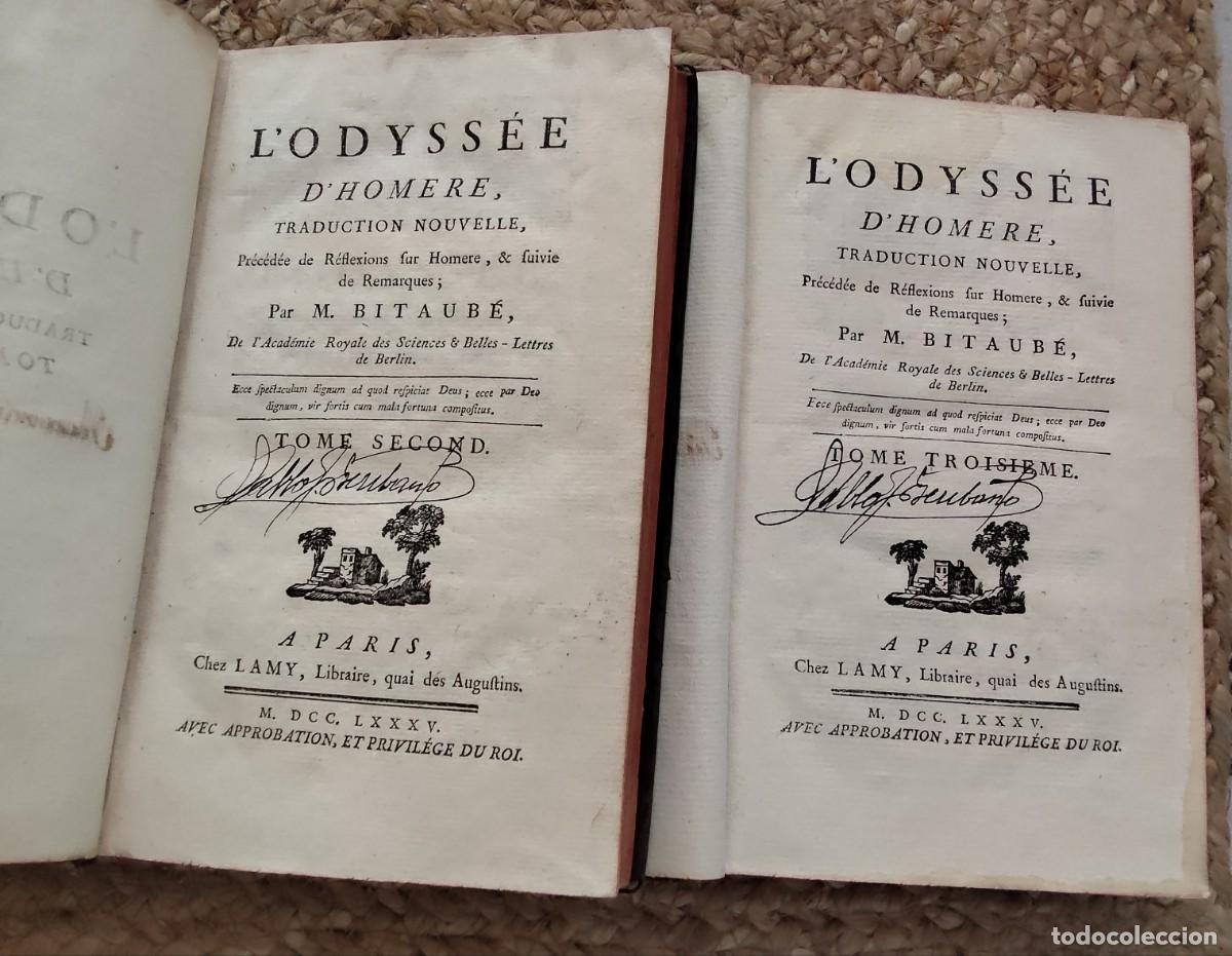 Libros antiguos: Hom&egrave;re / M. Bitaub&eacute; - LOdyss&eacute;e dHom&egrave;re - 1785 - Foto 2