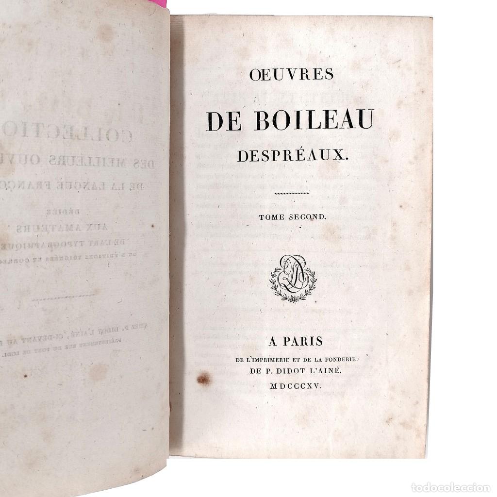 Libros antiguos: OUVRES. Tome second. Despreaux, Boileau - Foto 2