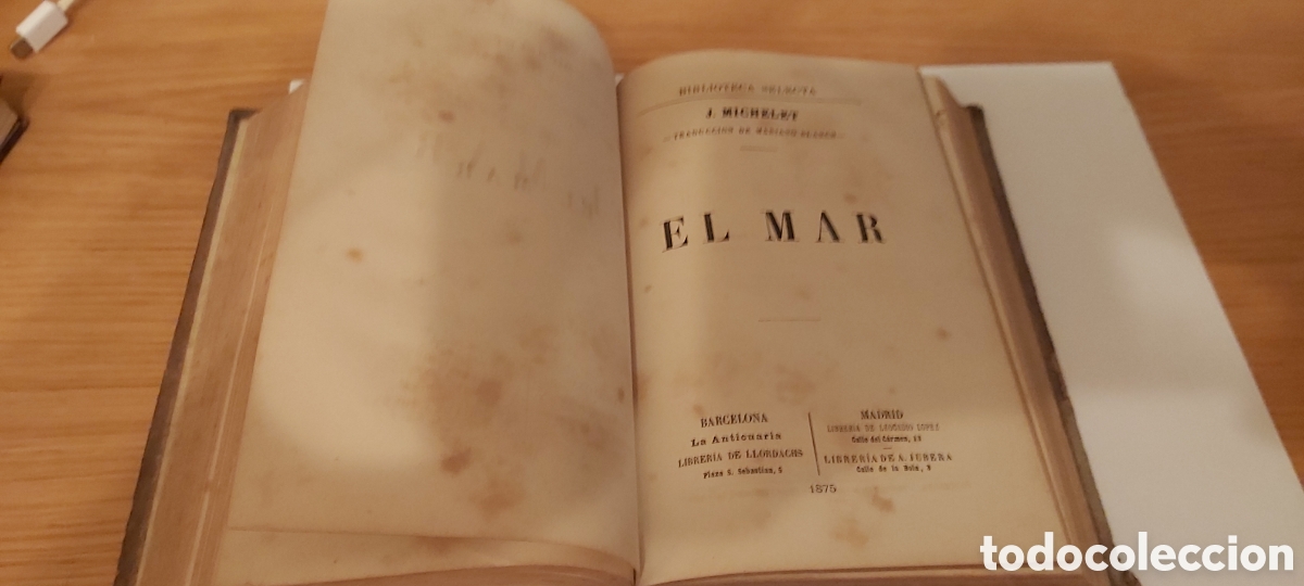 Libros antiguos: DOS LIBROS EL INSECTO Y EL MAR. J. MICHELET. 1875 - Foto 3