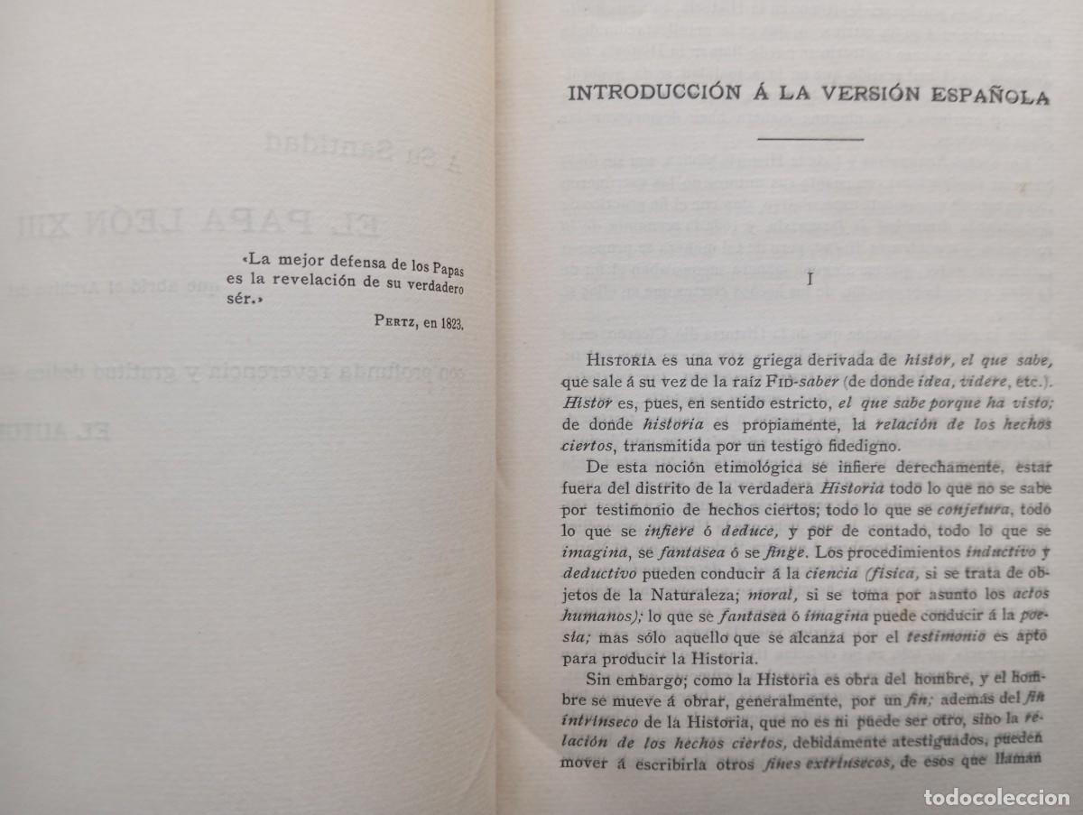 Libros antiguos: HISTORIA DE LOS PAPAS 1910 - Foto 3