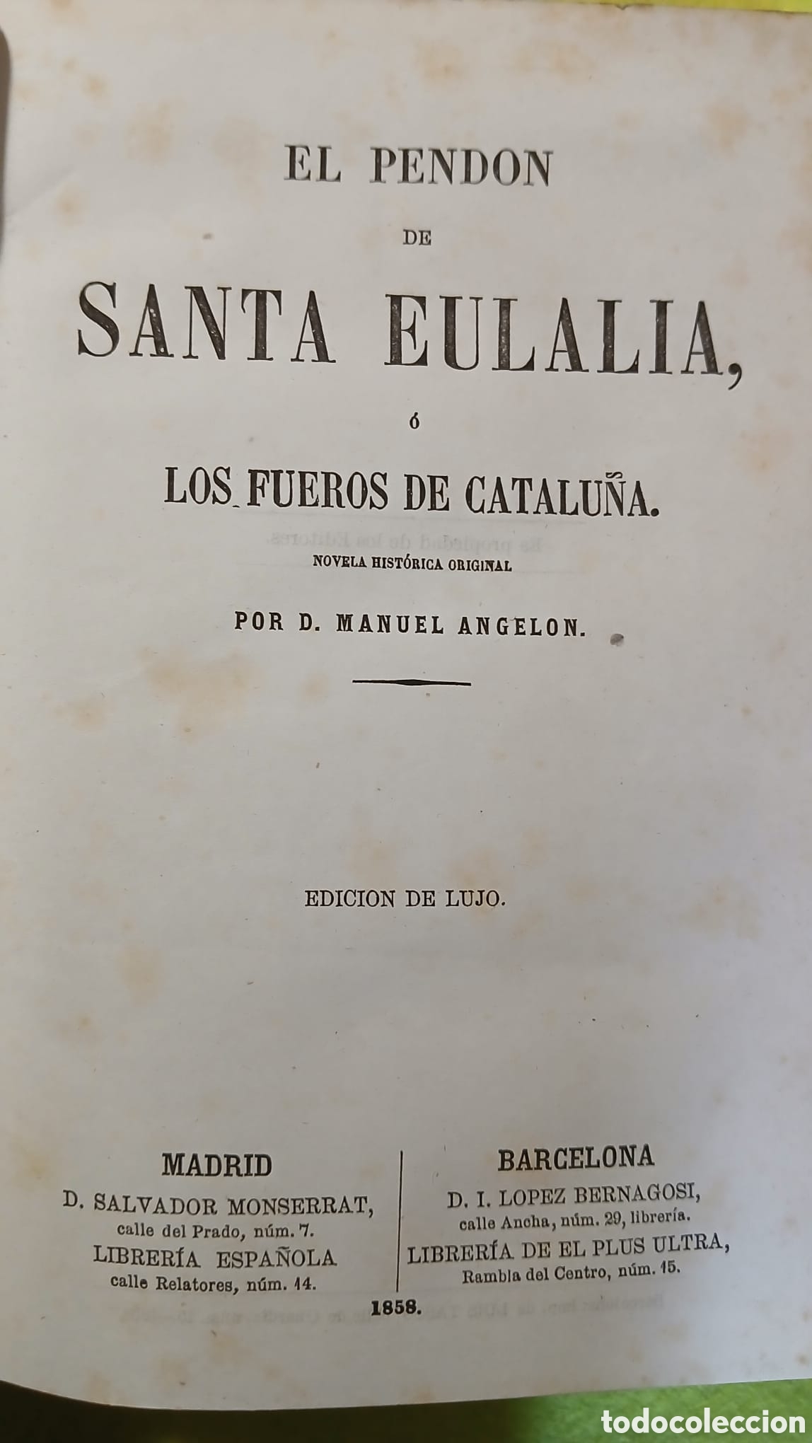 Libros antiguos: El pend&oacute;n de Santa Eulalia - Foto 2