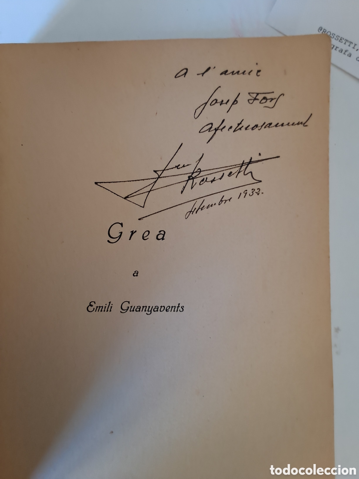 Libros antiguos: GREA. Francesc Rossetti. Poema - Foto 2