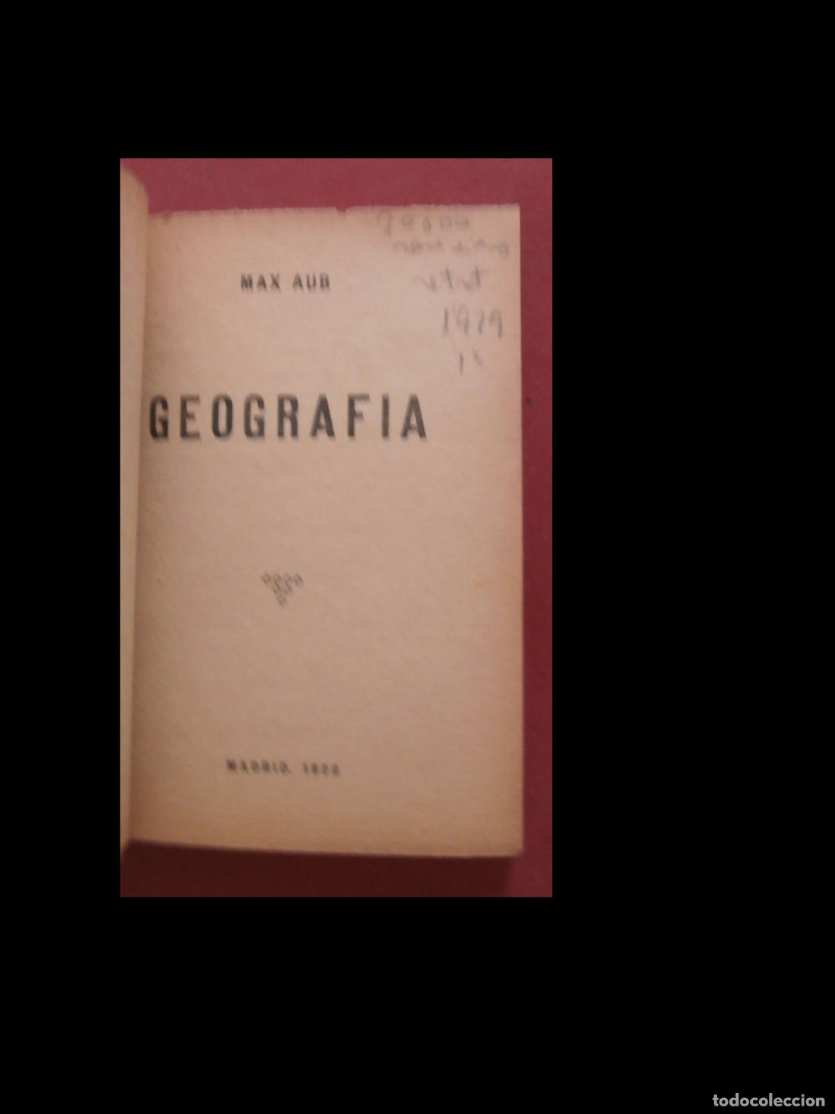Libros antiguos: Geografia. Max Aub. Cuadernos Literarios - Foto 4