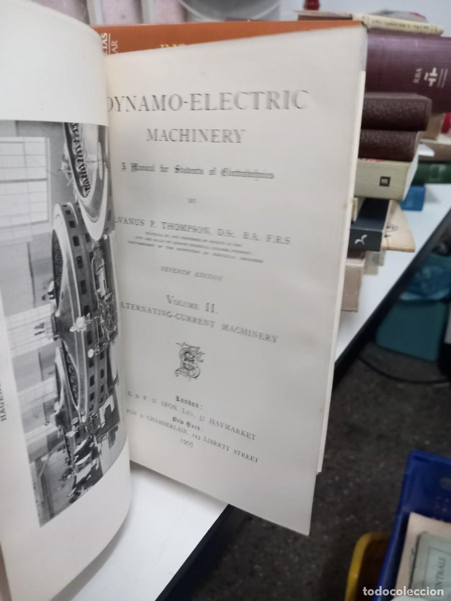 Libros antiguos: Dynamo-Electric Machinery. Thompson. Spon. - Foto 3
