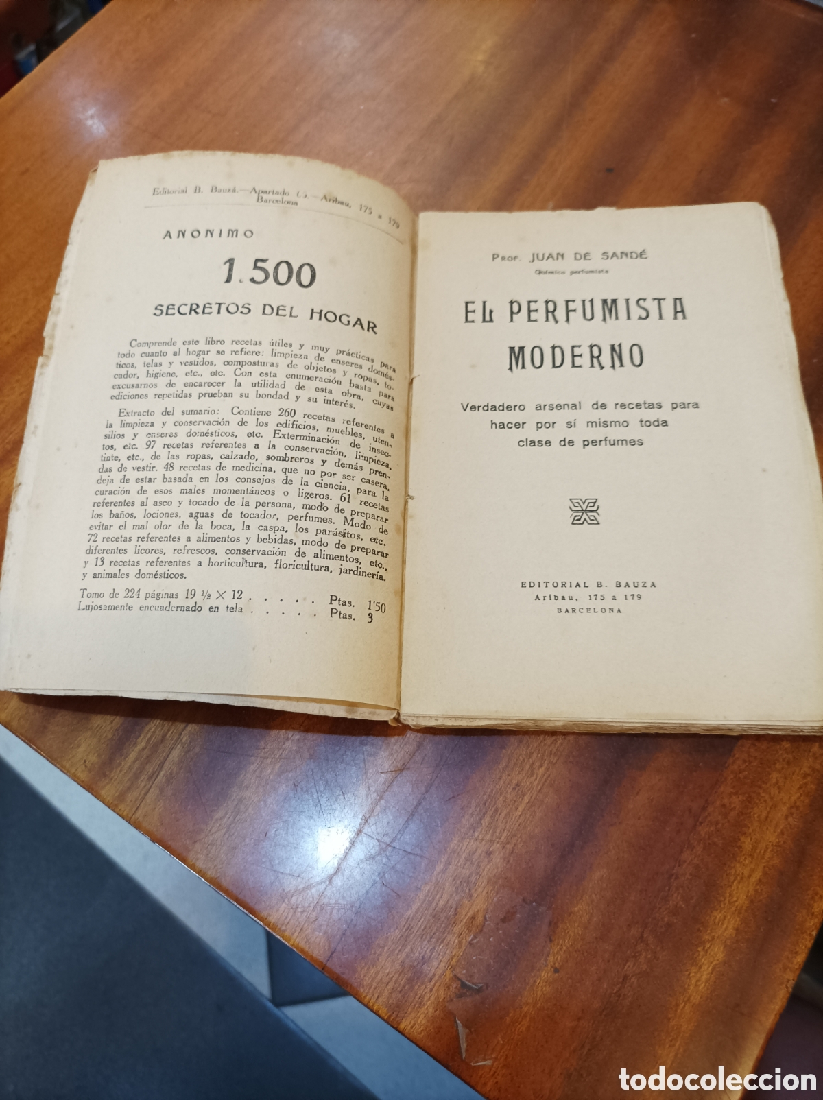 Libros antiguos: EL PERFUMISTA MODERNO.JUAN DE SANDE . EDICI&Oacute;N 1925 - Foto 1