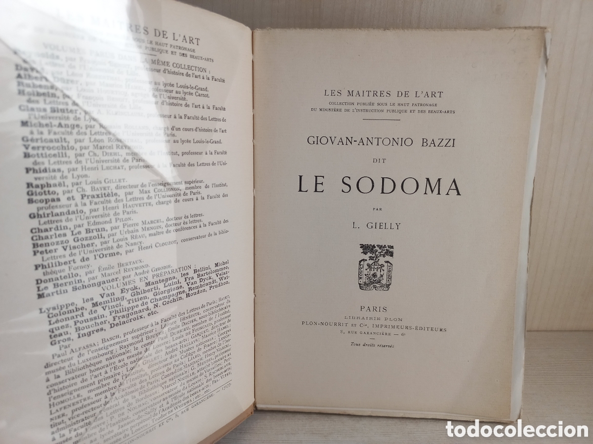 Libros antiguos: Le Sodoma. Giovan-Antonio Bazzi. Librairie Plon. - Foto 4