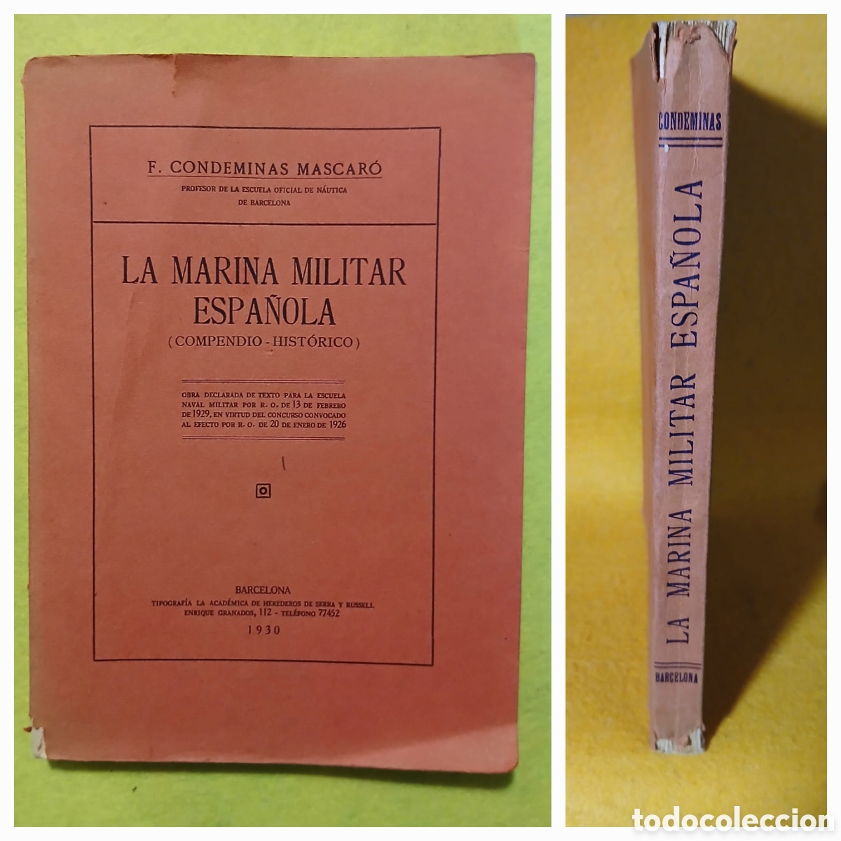 Libros antiguos: La Marina Militar Espa&ntilde;ola, Compendio-Hist&oacute;roco - Foto 1