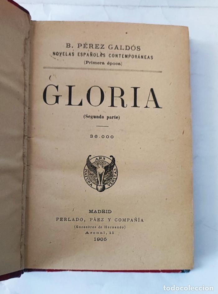 Libros antiguos: GLORIA (2 TOMOS) - Benito P&eacute;rez Gald&oacute;s - Foto 3