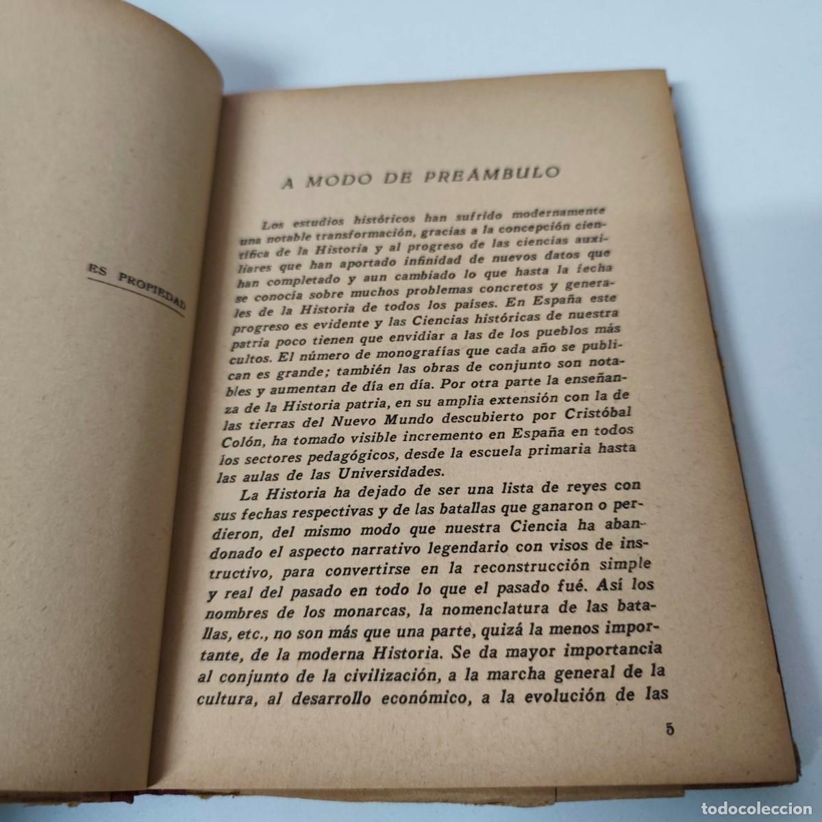 Libros antiguos: 1929 Resumen sinoptico de Historia la de Espa&ntilde;a - Foto 3