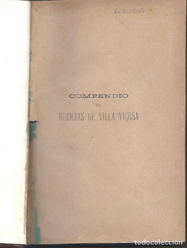 Libros antiguos: COMPENDIO DE NOTICIAS DE VILLA VI&Ccedil;OSA (1892) - Foto 1