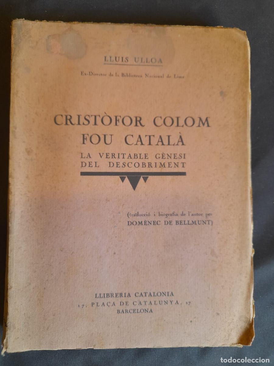 Libros antiguos: Crist&ograve;for Colom fou catal&agrave; - Foto 1