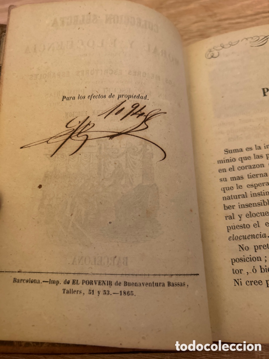 Libros antiguos: Colecci&oacute;n selecta de moral y elocuencia a&ntilde;o 1865 - Foto 5