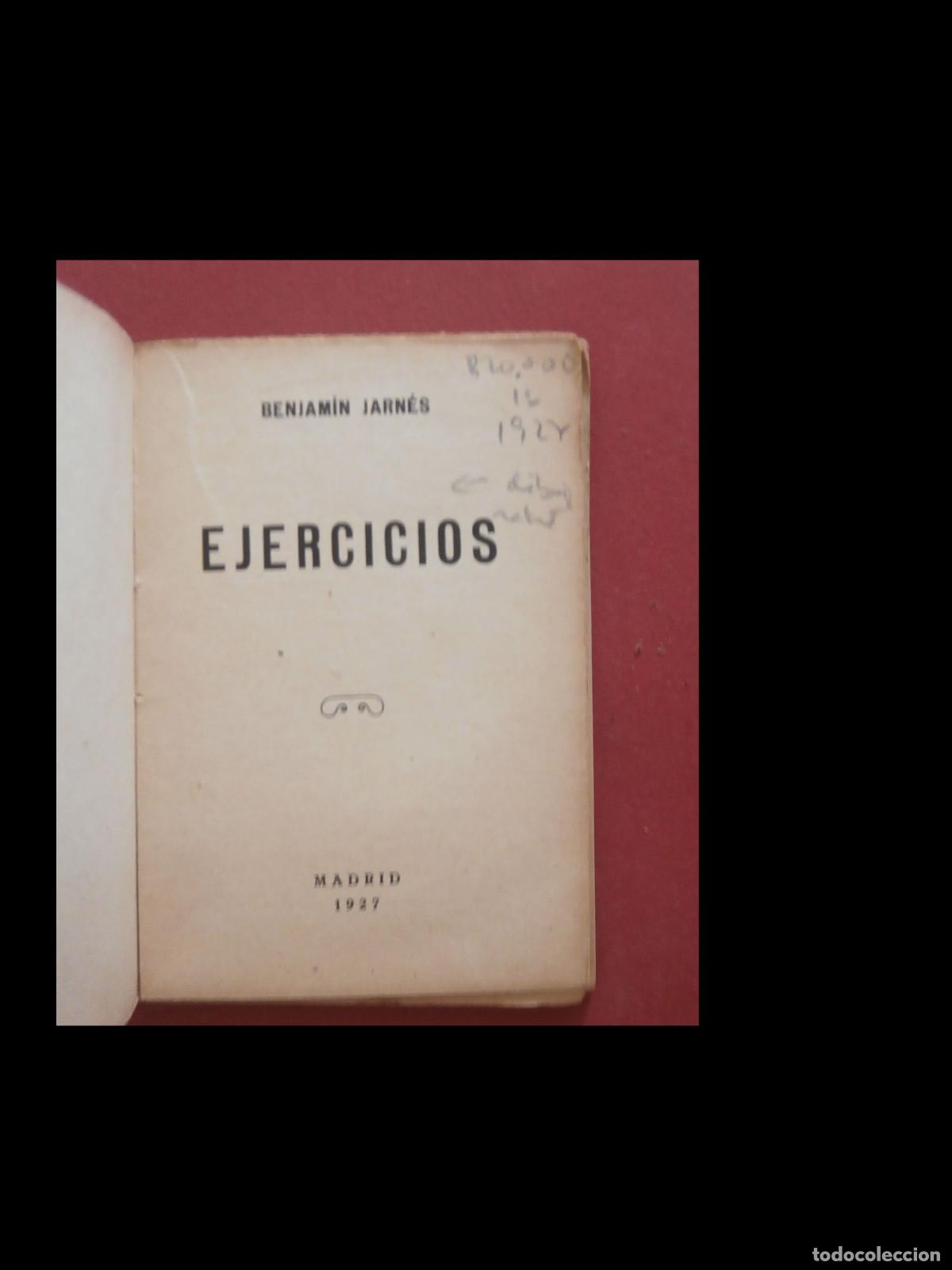 Libros antiguos: Ejercicios. Benjam&iacute;n Jarn&eacute;s - Foto 5