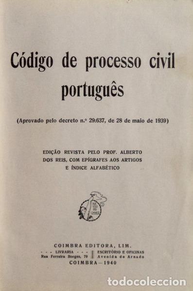 Libros antiguos: C&Oacute;DIGO DE PROCESSO CIVIL PORTUGU&Ecirc;S. - Foto 1