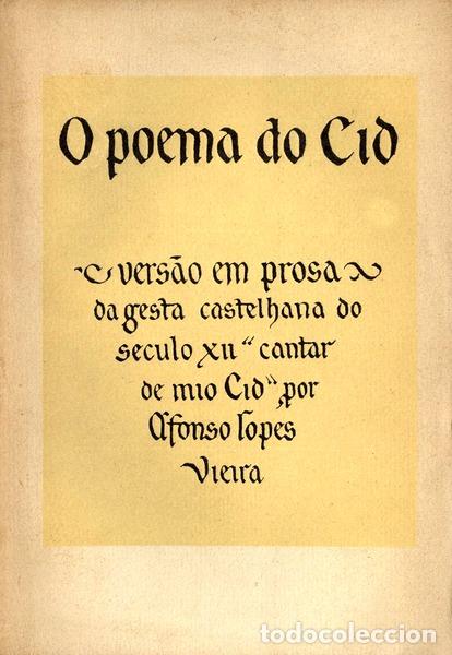 Libros antiguos: LOPES VIEIRA. (Afonso) - O POEMA DO CID. - Foto 1