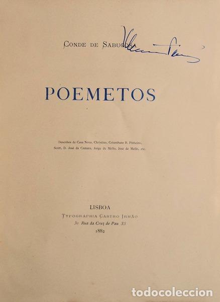 Libros antiguos: SABUGOSA. (Conde de) - POEMETOS. - Foto 2