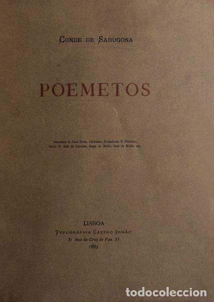 Libros antiguos: SABUGOSA. (Conde de) - POEMETOS. - Foto 1