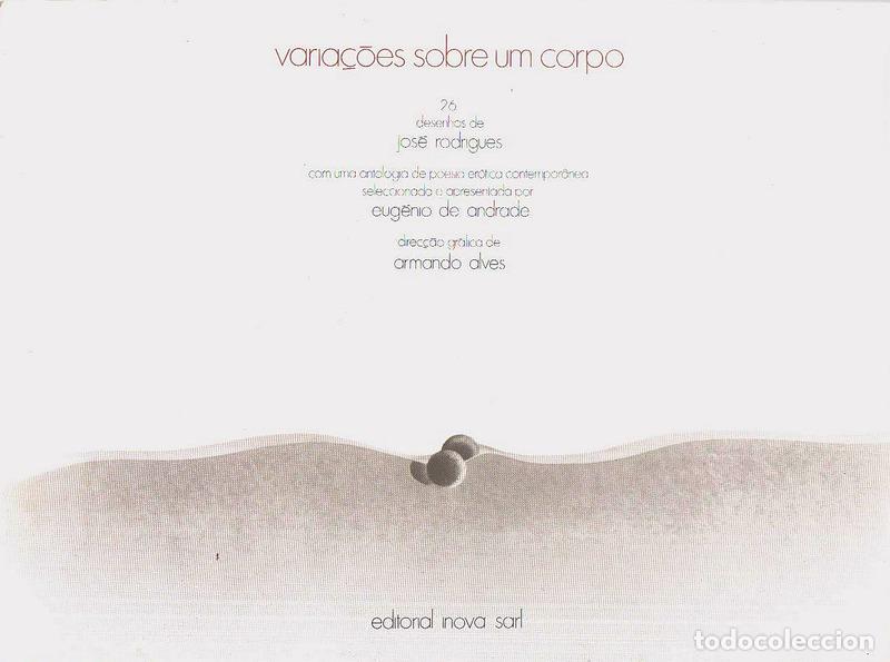 Libros antiguos: ANDRADE. (Eug&eacute;nio) - VARIA&Ccedil;&Otilde;ES SOBRE O CORPO. - Foto 1