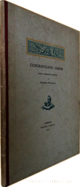 Libros antiguos: CARVALHO. (Thomaz de) - CONGRATULATIO CANUM. - Foto 2