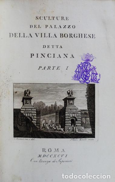 Libros antiguos: SCULTURE DEL PALAZZO DELLA VILLA BORGHESE - Foto 1
